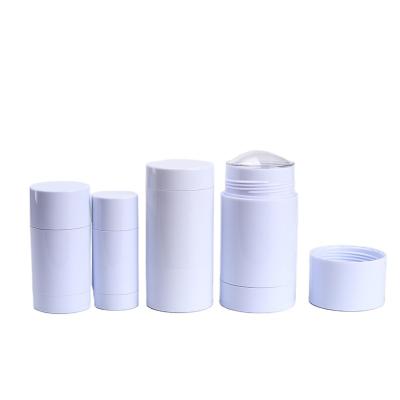 China Personal Care Round Twist Up Ointment Containers 30g 50g 75g Black White Clear Empty Plastic Deodorant Stick Container for sale