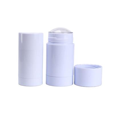 China Customized plastic 30g push sitck white transparent transparent deodorant stick container for sale