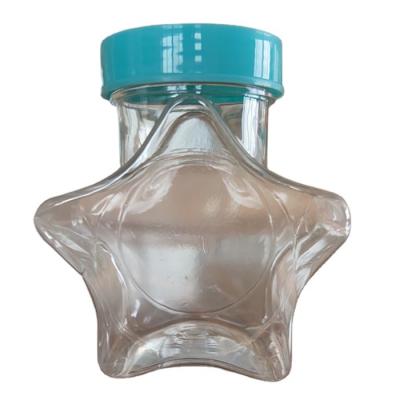 China New Design 60ml Star Shaped Cookie Food Storage Plastic Jar for sale