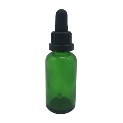 China Green Personal Care Dropper 15ml Bottle Child Proof Cap With Glass Bottle for sale