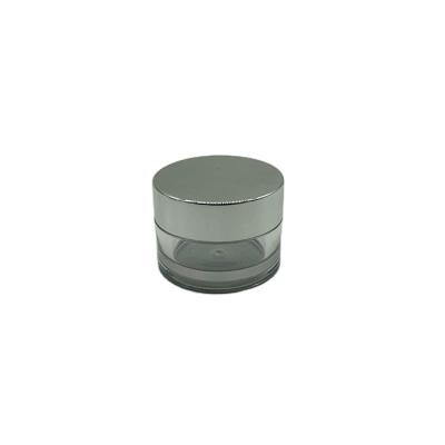 China 10ml PETG Cosmetic Silver Cap Jars For Cosmetic Creams for sale