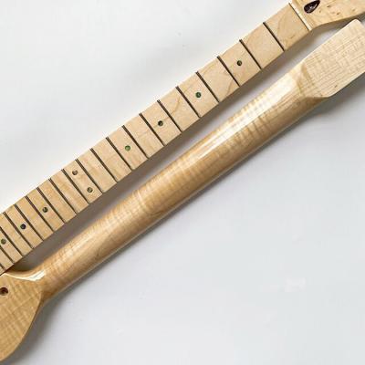 China GUITAR 22 Frets DIY Electric Guitar Parts Neck Blank ST TL Tiger flame maple Guitar Necks for Wholesale for sale