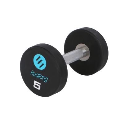 China Factory Direct Fitness Equipment Durable Home Direct Customizable PU Dumbbell Round Dumbbell for sale