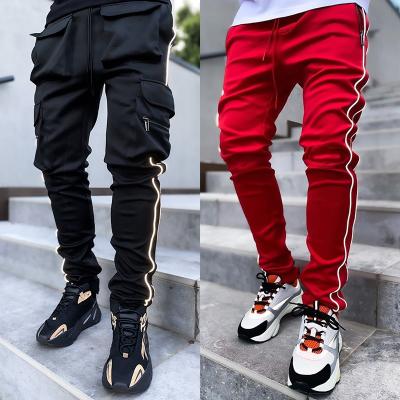 China QUICK DRY Mens Stretch Jogger Pants Slim Solid Color Gym Pants Outdoor Quick Dry Rising Running Pants Training Joggers With Zippers for sale