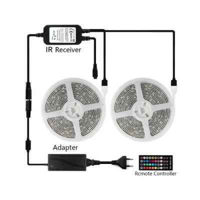 China Hotel Hot Sales 5VDC USB Colorful 5050SMD Full Color RGB LED Music Strips Kit Set With Driver With Controller Color Box Package for sale