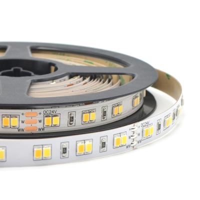 China High Quality DC24V Hotel 2835 Dual Color 2700K 6500K 2835 SMD 120 LEDs/m Cool White Warm White CCT Led Flexible Strip Lights for sale