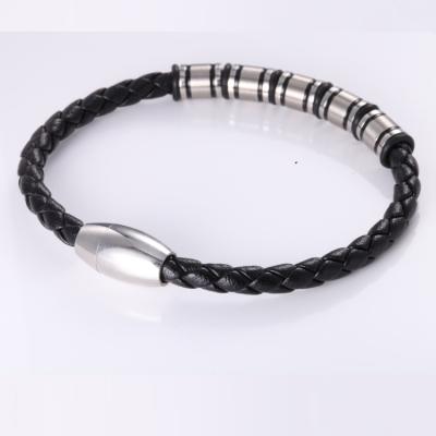 China CLASSIC Fashion Diy Charm Mobile Leather Bracelet, Braided Genuine Leather Bracelet with Stone for sale