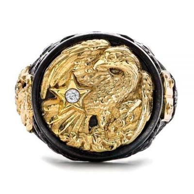 China Stylish Dragon Eagle Lion Signet Stainless Steel Mens Hiphop Fashion Mens Jewelry Biker Finger Ring for sale