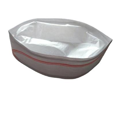 China High Quality Disposable Paper Restaurant Forage Chef Hat With Red Paper Line for sale