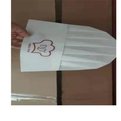 China 80g Paper Chef Hat High Standard Non Woven Disposable Kids Chef Hat for sale