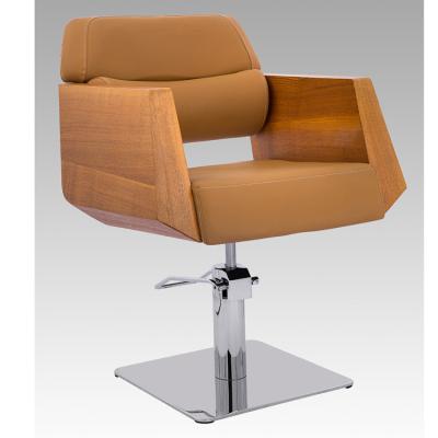 China Female Stylist Chair Barber Chair Wholesale Wooden Hairdresser Chair For Salon for sale