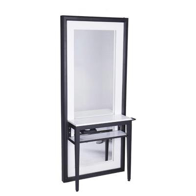 China Barber Chair Salon Furniture Mirror With Led Lights Salon Styling Mirror Stations for sale