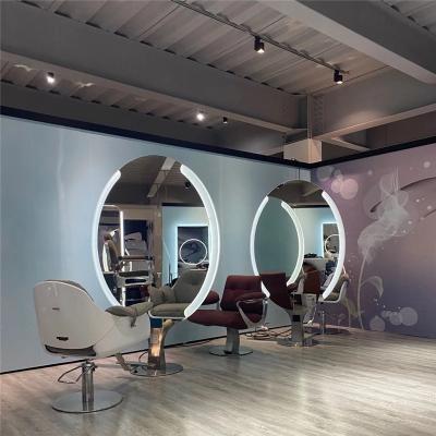 China Double Sides Mirror Station Modern Hair Salon Furniture Mirror Station Salon Barber Mirror Station for sale