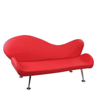 China Wholesale Salon Equipment Furniture Mordern Beauty Chair Hair Salon Chair Red Color Waiting Leather for sale