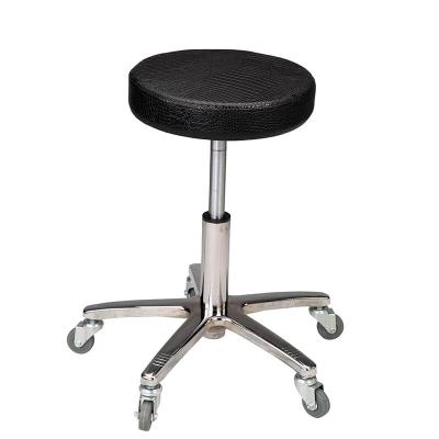 China Barber Chair Hair Salon Furniture Black Five Wheels Saddle Salon Cutting Stool Chair Hair Salon Master Rolling Chair For Sale Cheap for sale