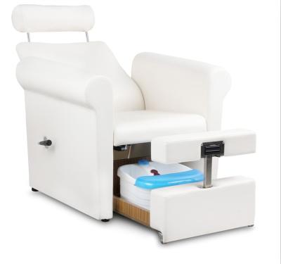 China Manual Reclining Nail Salon Manufactures Modern White No Foot Plumbing Spa Massage Used Nail Manicure Chair Luxury Pedicure Spa Chair For Sale for sale