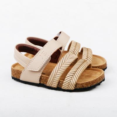 China CORK Outsole Fashion Summer Flat Slip Children Sandals Boys for sale