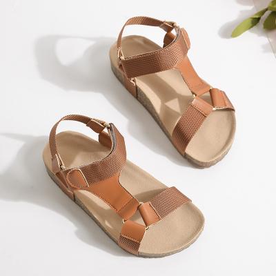 China Genuine Leather Little Girls Bowknot Baby Girls Outdoor Shoes Colorful Cute Sandals Durable Children's Sandals for sale