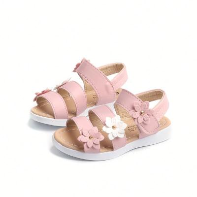 China Latest Product Girls Princess Sandals Shoes Summer Kids Breathable Beach Shoes Baby Flower Female Sandals for sale