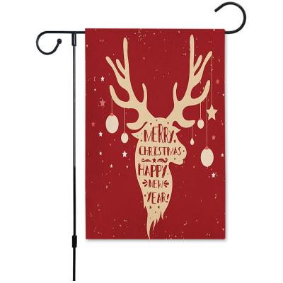 China Wholesale Cute Elk Seasonal Sets Custom Garden Flag Hanging Logo Large Size for sale