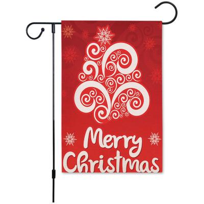 China Exquisite Color Hanging Factory Printing Custom Yard Christmas Snow Garden Flags for sale