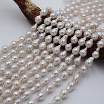 China Baroque Pearl String Drop Pearl 7-9mm Drop Natural Freshwater Loose Baroque White Nuclear Freshwater Pearl for sale