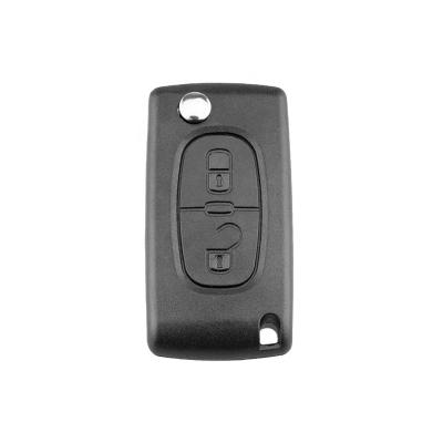 China Aftermarket Vehicle Key ForPeugeot 2 Button Keyless Battery Holder Shell(Blade without spline) for sale