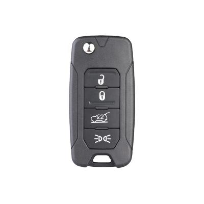 China Aftermarket Vehicle Key ForJeep 4 Buttons Flip Key Shell Without Logo Remote for sale