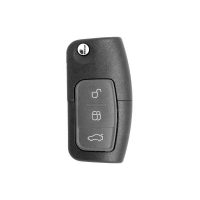 China Replacement Vehicle Key ForFord 3 Button Remote Flip Leu HU101 Blade for sale