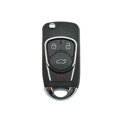 China Aftermarket Vehicle Key AKFDC437 AUTOKEYSUPPLY 3+1 Buttons Remote Flip Key Apply For Modified Ford 315/433Mhz Bladeless for sale