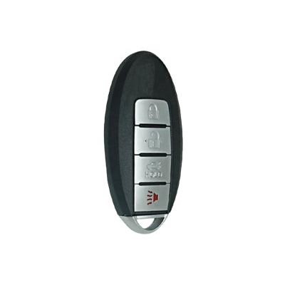 China Replace Car Key ForNissan Smart Card 3+1 Buttons Remote Key Shell With Emergency Key Without Logo (Without Slots) for sale