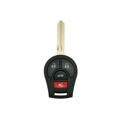 China China-chic New Car Remote Control Key Case 3+1 Buttons Uncut DA34 Key Blade For Nissans for sale