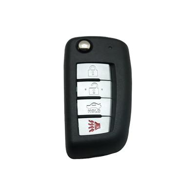 China Replace ForNissan Car Key 3+1 Buttons Flip Key Remote Air Waves 433mhz for sale