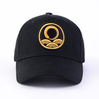 China COMMON Good Quality 5 Panel Baseball Cap Hat With Gold Embroidery Metal Embroidery Sports Hats For Women Men for sale