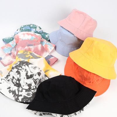 China COMMON Trend Tie Dye Unisex Bucket Hat Custom Bucket Hats Double Sided Bucket Hats for sale