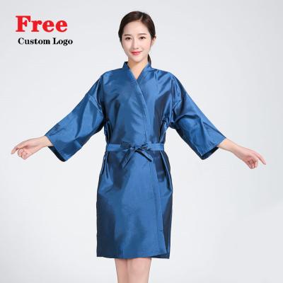 China Luxury Wholesale Barber Kimono Cape Cutting Hair Beauty Salon Massage Robe Robes Waterproof Men Salon Waterproof Kimono Long Robe for sale