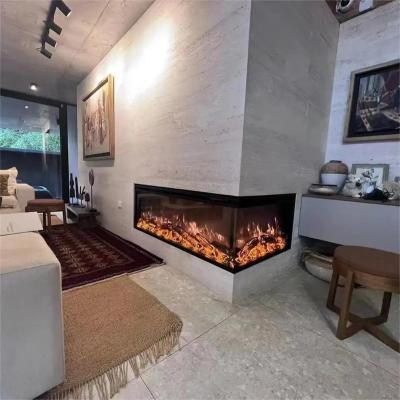 China Contemporary Electric Indoor Multicolor Decorative Flame Simulation Fireplace Insert Heater Side View 2 Thermal Electric Fireplace for sale