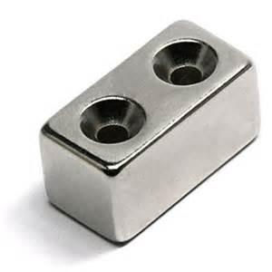 China Customized Strong N42 Countersink Neodymium Permanent Rectangle Magnet for sale