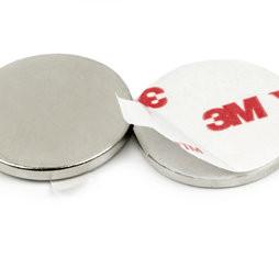 China OEM Powerful Rare Earth Neodymium Disc Magnets with 3M Super Stick Foam Adhesive for sale