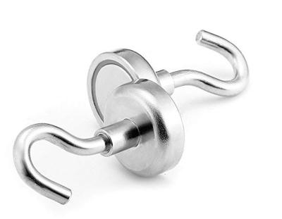 China Ultra Heavy Duty Strong Neodymium Iron Boron Magnet Swivel Magnetic Hook for sale