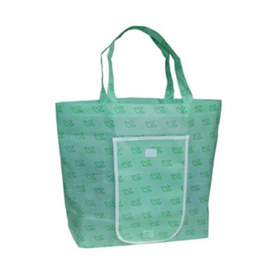 China Promotion High Quality Reusable Polyester Shopping Bag Collapsible Collapsible Grocery Shopping Bag for sale