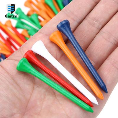 China Durable bulk wholesale biodegradable 42 54 70 83mm custom bamboo wooden golf tees for sale