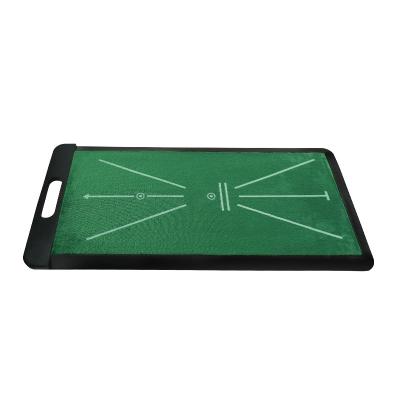 China Durable Portable Rubber Bottom Mini Golf Swing Hitting Mat Golf Training Mat For Swing Detection Batting Golf Mat for sale