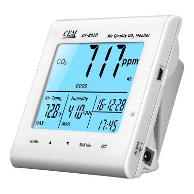 China CEM DT-802D Indoor Office Air Quality CO2 Monitor Detector Carbon Dioxide Meter DT-802D for sale