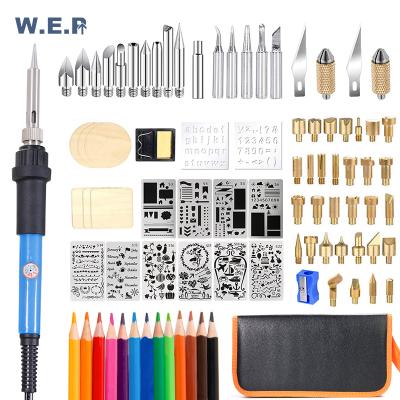 China Professional Welding Building Material Stores WEP 947 Wood Burning Kit II DIY Tools Temperature Adjustable Wood Burning Tools With Different Kit for sale