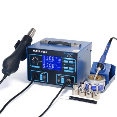 China Machinery repair shops WEP 992D smd rework hot air station soldering gun for repair mobile phone for sale