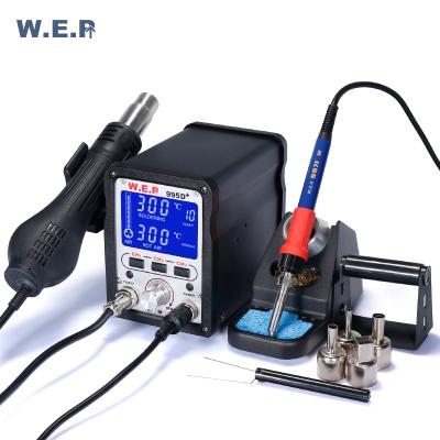 China Machine repair shops WEP 995D+ hot air soldering station 2 in 1 smd rework station for sale