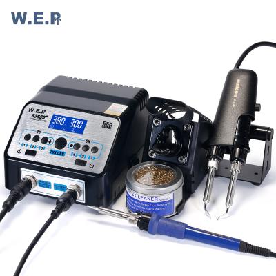 China WEP 938BD+ update version SMD hot tweezers machinery repair shops desoldering soldering station for sale