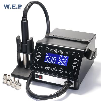 China Professional machine repair shops WEP 993D basic version vacuum suction hot air bga rework station for sale