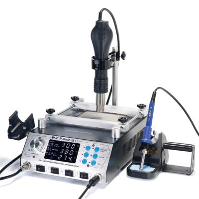 China Machine repair shops WEP 853AAA+ 3 in 1 SMD digital soldering hot desoldering air gun preheat BGA rework station for sale